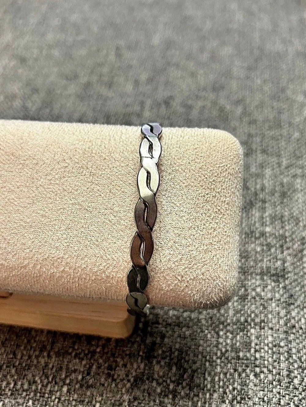Taxco Mexico Sterling Silver Rope Bangle Bracelet 925